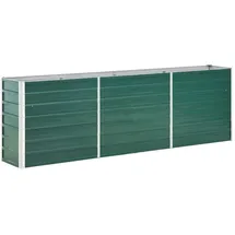 vidaXL Garten-Hochbeet verzinkter Stahl rechteckig 240 x 40 x 77 cm Grün 