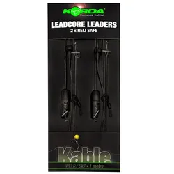 Korda Leadcore leader Heli Safe Weed 1m, 2 Stk.