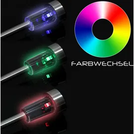 DEUBA Deuba® Solarlampe für Außen 8er Set Wetterfest IP44 Dämmerungssensor Erdspieß Farbwechsel Bunt Edelstahl Solar Garten Balkon Deko