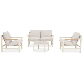 beautysofa Aspen Gartenlounge-Set 4-tlg. beige/grau