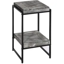 Mendler Blumentisch HWC-K71, Blumenregal Beistelltisch Pflanzregal, MVG-zertifiziert MDF Metall ~ dunkelgrau, 61cm