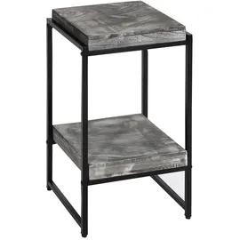 Mendler Blumentisch HWC-K71, Blumenregal Beistelltisch Pflanzregal, MVG-zertifiziert MDF Metall ~ dunkelgrau, 61cm