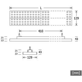LTS Licht & Leuchten LUZ06-P 1-flg. 60 cm weiß