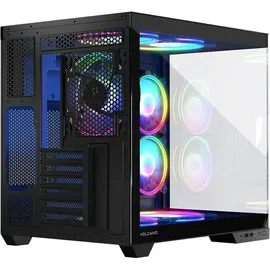 MODECOM Obudowa Volcano Panorama Apex ARGB 5F czarna (AT-PANORAMA-5F-ARGB-10-000000-0002) (mATX, ITX, ATX), PC Gehäuse, Grau