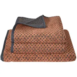 Dyckhoff Frottierserie Golden Shades 'Rhombus' Terracotta - Orange (Größe: Handtuch 50 x 100 cm)