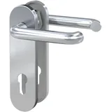 BASI Kurzschild-Garnitur - ZB 3800 - Edelstahl - Lochung Profilzylinder - 7304-0208