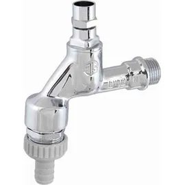 Schlösser Armaturen JS DVGW-Auslaufventil 1/2 Zoll mit Steckschlüsseloberteil, RV und Rohrbelüfter, poilert verchromt