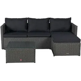 dasmöbelwerk Manila Loungeset grau/schwarz