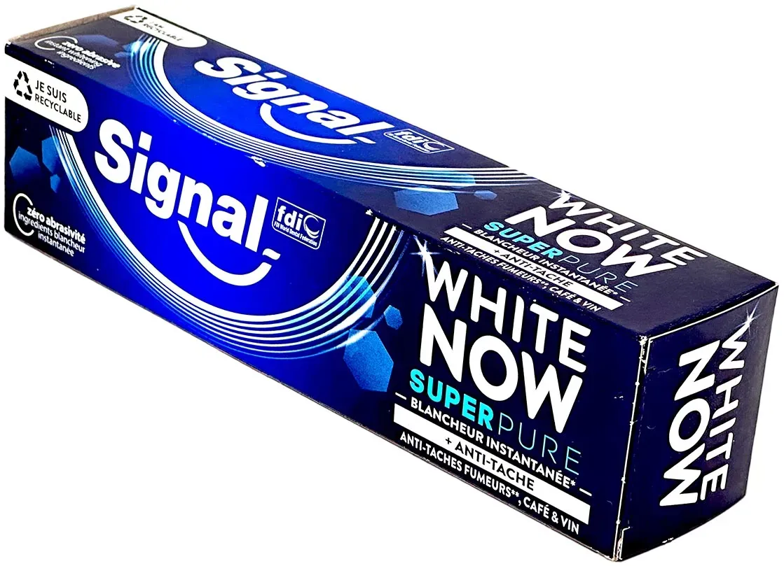 Signal White Now Super Pure Zahnpasta – Aufhellung und Fleckenbekämpfung für strahlende Zähne