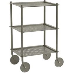 Muuto - Flow Outdoor Beistellwagen, 3 Etagen, taupe