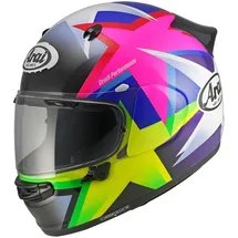 Arai Helmet Arai Quantic Star Helm, schwarz/weiß/neon-gelb, L