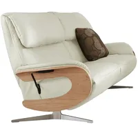 himolla Ledersofa ¦ creme ¦ Maße (cm): B: 187 H: 106 T: 92