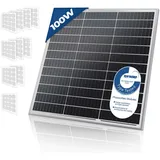 Yangtze Power Solarpanel Monokristallin - 100 W, 18 V für 12 V Batterien, Photovoltaik, Ladekabel, Silizium - Solarzelle, Solaranlage für Wohnwagen, Camping