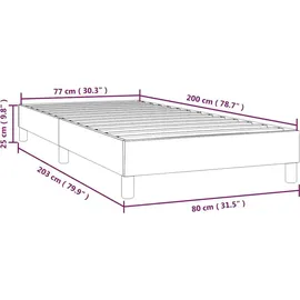 vidaXL Boxspringbettgestell 80 x 200 cm Hellgrau