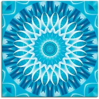 Artland Wandbild »Mandala blau Blüte«, Muster, (1 St.), als