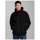 TRIGEMA Softshelljacke "TRIGEMA Klassische Softshell–Kapuzenjacke", Herren, Gr. L, schwarz, Stoff, 88% Polyamid, 12% Elastan, lang, Jacken Softshelljacke