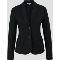 S.Oliver - Jersey-Blazer mit Twillstruktur, Damen, schwarz, 48