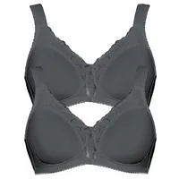 VIANIA 2er Pack Soft BH Helga in graphite graphite,