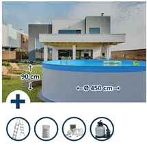 Waterman Stahlwandpool Set rund 450 x 90 cm