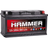 HAMMER 12V 100 Ah 800A EN Autobatterie ersetzt 88Ah 90Ah 95Ah 100Ah 105Ah 110Ah