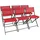 VCM Gartenstuhl 6er Set klappbar 45 x 46 x 79 cm rot