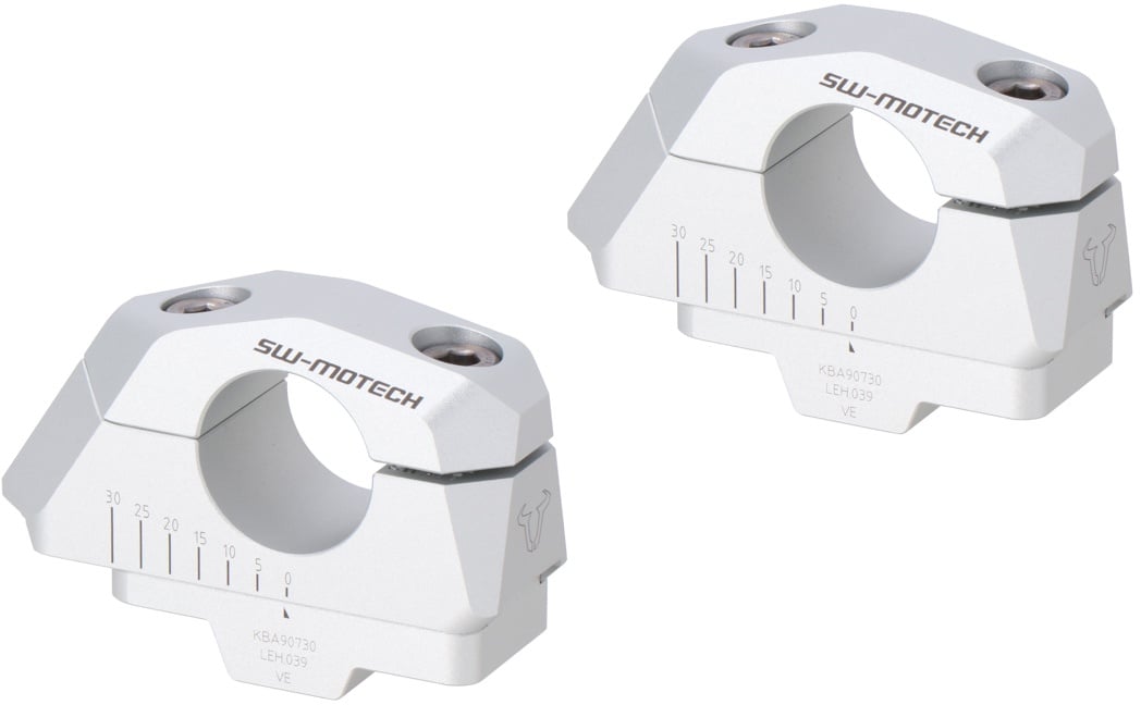 SW-Motech Variabel stuur Ø 28 mm stuur met offset - Zilver. BMW F 850 GS/Adv (17-), F 900 GS (23-).