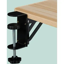 Relaxdays Schreibtischverlängerung klappbar Holzoptik / Schwarz
