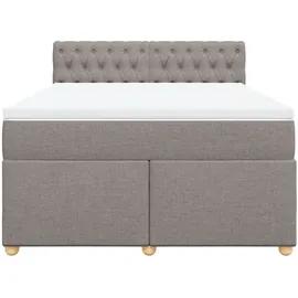 vidaXL Boxspringbett 140 x 200 cm Taupe