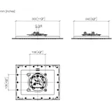 Dornbracht Regenbrause für Deckeneinbau, 300x240mm, 28043980-33, Farbe: Schwarz matt