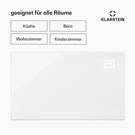 Klarstein Infrarotheizung mit Thermostat, 600W Elektroheizung, Smart Home Infrarotheizung zur Wandmontage, IR mit App-Steuerung & Erkennung Offener Fenster, Effizienter Feuchtraum Heizkörper CO2-Frei