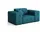 Fun Möbel Sessel Chantal Opera Velvet 121 x 78 x 96 cm Blau mit Zierkissen