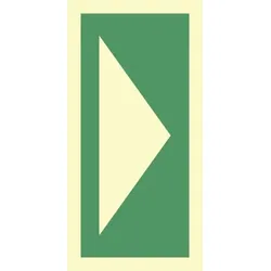 Schild Richtungsangabe für Erste-Hilfe-Einrichtungen, Kunststoff,nachleucht., 100x200mm