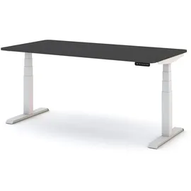 Assmann Electronic ASSMANN Schreibtisch Anthrazit Weiß, Metall, 140x121x70 cm, Arbeitszimmer, Schreibtische, Bürotische