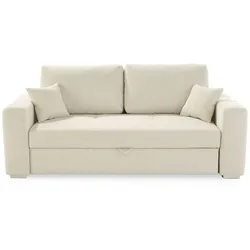 Schlafsofa Toni Stoff Beige Hellbeige 161 x 197 cm