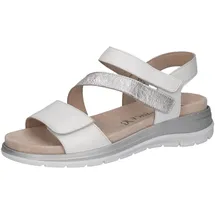 CAPRICE Leder-Keilsandaletten in Weiß 39