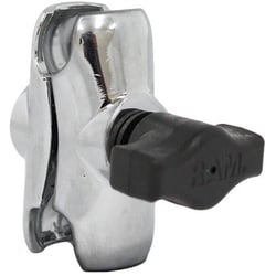 RAM Mounts Chrome verbinding arm kort - ca. 60 mm lang, voor B-ballen (1 inch), zilver