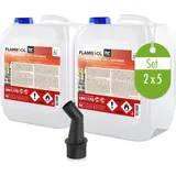 Höfer Chemie 2x 5 L FLAMBIOL® Bioethanol 100 % rauch- und rußfrei in Kanistern