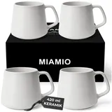 MiaMio Kaffeetasse 0,42 l Weiß 4 St.