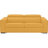 Egoitaliano Schlafsofa »Cabiria«, Sofa inkl. Schlaffunktion, Kopfteile verstellbar, mit Metallfüßen gelb