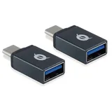 Conceptronic USB-C auf USB-A Adapter 2 m Schwarz