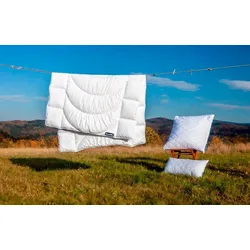 Microfaserbettdecke DUNLOPILLO "Home Bettdecken Sommer und Winter", weiß, B:135cm L:200cm, Bezug: 100% Polyester. Füllung: 100% Polyester, Bettdecken, Bettdecke 135x200, 155x220cm, feuchtigkeitsregulierend