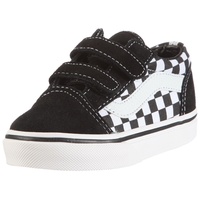 Vans Old Skool V VD3Y5GU, Unisex - Kinder Sneaker, Schwarz (Checkerboard Black/True White), EU 26.5 (US 10)