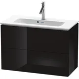 Duravit Waschtischunterschrank 2 Auszüge 82 x 55 x 39,1 cm Schwarz Hochglanz