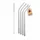 Intirilife Trinkhalme 20,5 cm 4 St. Silber