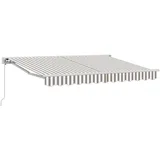 vidaXL Manuell einziehbare Markise 5 x 3 m grau