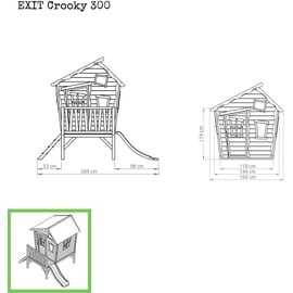 EXIT TOYS Spielhaus Crooky 300 graubeige 50.43.00.00