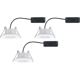 Paulmann 92999 HomeSpa Set Calla LED-Einbauleuchte LED Einbauleuchte 3er-Set schwenkbar IP65 WhiteSwitch rd