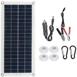 Aumotop Flexible Solarpanel Kit 300W 12V 24V Schaltbar, Komplettanlage Photovoltaik Panel mit Kabel 60A Solarzelle Outdoor Solar Ladegerät für Auto RV Boot Wohnwagen Hause Dach