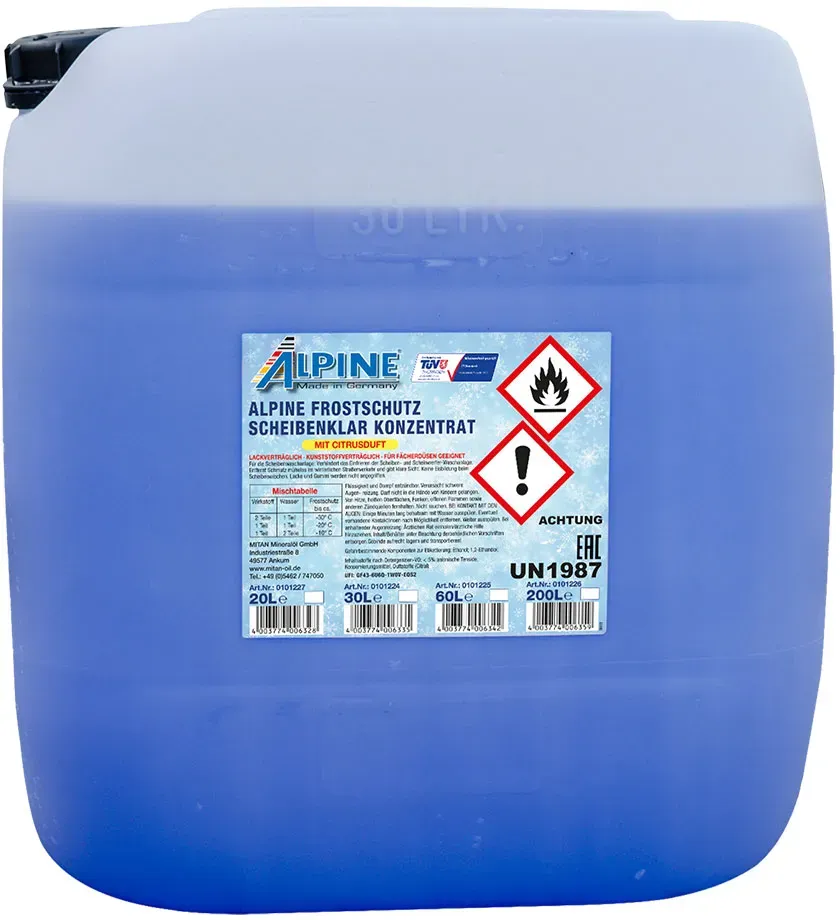 Alpine SF Scheibenklar -60°C Konzentrat 30 Ltr. Kaniste