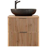 petits-meubles Waschtisch 60,6 x 0,0 x 0,0 cm Eichenoptik/Schwarz